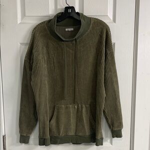 Maurices Forest Green Ribbed Mock Turtleneck Sweater